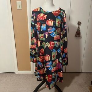 Colorful Gift Box Pattern Dress